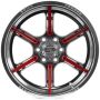 Легковой диск Skill Wheels SD102 10x20 6x139,7 ET-18 77,8 зеркальная полировка + красные спицы